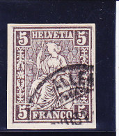 Suisse Helvetia Assise Non Dentelé, Yvert N 50 ND, Oblitéré St Gallen - Used Stamps