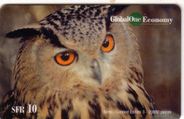 SUISSE PREPAID GLOBAL ONE HIBOU CHOUETTE OWL 10FCH  UT - Gufi E Civette