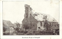 POELCAPELLE - Zerschossene Kirche In Poelcapelle - Duitse Feldpost - Militaire Stempel - Langemark-Poelkapelle