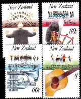 NEUSEELAND NEW ZEALAND [1986] MiNr 0974-77 ( **/mnh ) Musik - Unused Stamps
