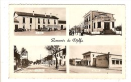 DJELFA - ALGERIE - SOUVENIR - CARTE MULTIVUES - LA POSTE - LES ECOLES - LA GARE - AUTOBUS - RUE PRINCIPALE - Djelfa