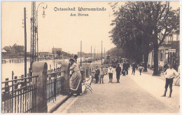 ROSTOCK Warnemünde Am Strom Belebt Reise Andenken 1908 TOP-Erhaltung Ungelaufen - Rostock