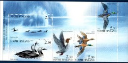 Suomi - Finlande. Carnet C 1189** ( N° 1189/93 ). Feuillet De 5 Valeurs. Oiseaux Aquatiques. - Booklets