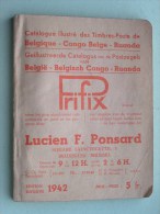 Geillustreerde CATALOGUS Van België - Belgisch CONGO - RUANDA Prifix 1942 ( Zie/voir Foto´s Voor/pour Détails ) !! - Bélgica