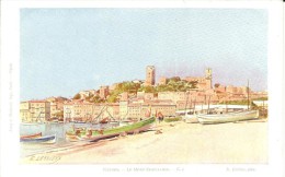 CPA  CANNES, Le Mont-Chevalier, Illustration E. LESSIEUX  9923 - Lessieux