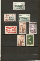 MAROC POSTE AERIENNE  LOT  N°84/88 NEUF * * ET OBLITERE  DE   1952 - Poste Aérienne