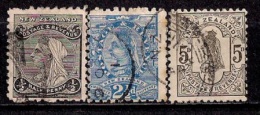 New Zealand.  1891. Y&T 67-69. - Usados