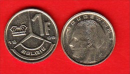 Monnaie  De Circulation (réf 129) 1 Franc Acier,type Elstrom + 1989 Fl + - 1 Franc