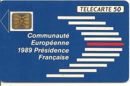 CARTE-PUBLIC-1989-50U-F107-SC4on-11/89-COMMUNAUTE EUROPEENNE-Série 6 Pe-UTILISE-BE - 1989