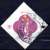 BRAZIL 1967 Pope Paul´s "Golden Rose" Offering To Our Lady Of Fatima - 20c Papal Arms And Golden Rose FU - Gebruikt