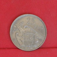 SPAIN  25  PESETAS  1957  19-66 KM# 787  -    (Nº10891) - 25 Pesetas