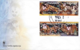 PANAMA WWF RED BACKED SQUIRREL MONKEY Sc 931 FDC 2007 - FDC