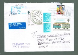 GREAT BRITAIN USED COVER 2012 CLOCK MARINE TIMEKEEPER  JHON HARRISON  LIVERPOOL MANCHESTER RAILWAY - Cartas & Documentos