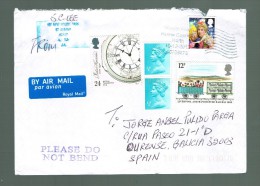 GREAT BRITAIN USED COVER 2012 CLOCK MARINE TIMEKEEPER  JHON HARRISON  LIVERPOOL MANCHESTER RAILWAY - Lettres & Documents