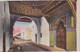 Afrique,africa,maghreb,MA ROC,MOROCCO,RABAT,MOSQUEE MOULAY EL MEKKI,TEMPLE,RUE SIDI FATAH,CARTE ANCIENNE EN COULEUR,DEBU - Rabat