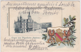 Germany - Gruss Aus Pforzheim - Rathaus - Embosed Postcard - Pforzheim