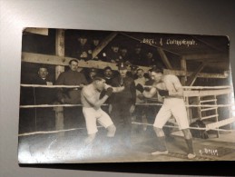 Carte Postale Ancienne : Deux Boxeurs à L'entrainement : R. Bell Et  R.Topham, OHRDRUF , 1916 - Boksen