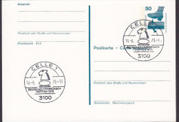 Germany Postal Stationery Ganzsache Entier CELLE 1976 Chess Schach Échecs - Postkaarten - Gebruikt