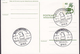 Germany Postal Stationery Ganzsache Entier Antwort Reply BAYRISCHZELL 1975 Chess Schach Échecs - Postkaarten - Gebruikt