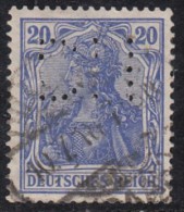 Empire Type Germania N°85  20p Bleu  Perfin  DH - Gebruikt