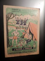 Protege-Cahier EFGE , Valenciennes : Publicité De L' Alcool à Bruler  Et Au Verso , Carte De France - Book Covers