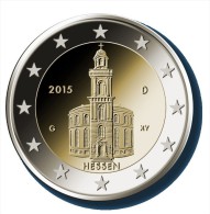 Alemania / Germany / Deutschland  2015 2.015 2€ Bimetalica  SC/UNC  "Estado De HESSEN"   T-DL-11.185 - Deutschland