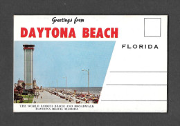 DAYTONA BEACH - FLORIDA - THE WORLD FAMOUS BEACH - SOUVENIR FOLDER OF DAYTONA - POCHETTE SOUVENIR DÉPLIANTE - 13 VIEWS - Daytona