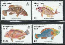 Hong Kong    "Fishes"     Set    SC# 369-72   MNH** - Neufs