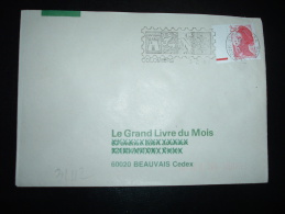 LETTRE TP LIBERTE DE GANDON 2,20 CARNET BORD RE OBL.MEC.25-2-1986 COLOMIERS HAUTE-GARONNE (31) - 1982-1990 Libertà Di Gandon