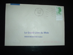 LETTRE TP LIBERTE DE GANDON 1,80 BORD DATE 10.85 OBL.MEC.24-3-1986 LES ARCS (83 VAR) - 1982-1990 Liberty Of Gandon