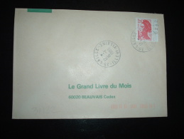 LETTRE TP LIBERTE DE GANDON 2,20 CARNET BORD NUMEROTE 6242 OBL.16-1-1986 LAILLE (35 ILLE ET VILAINE) - 1982-1990 Liberté (Gandon)