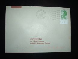 LETTRE TP LIBERTE DE GANDON 1,80 BORD NUMEROTE 824 OBL.MEC.18-1-1986 PEYMEINADE (06 ALPES MARITIMES) - 1982-1990 Liberty Of Gandon