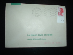 LETTRE TP LIBERTE DE GANDON 2,20 BORD NUMEROTE 69 OBL.MEC.17-1-1986 PICAUVILLE (50 MANCHE) - 1982-1990 Libertà Di Gandon