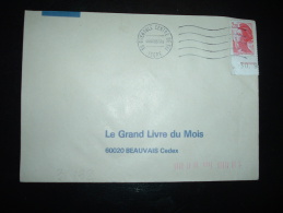 LETTRE TP LIBERTE DE GANDON 2,20 BORD DATE 30.9 OBL.MEC.03.02.86 GRENOBLE CENTRE DE TRI (38 ISERE) - 1982-1990 Liberté (Gandon)