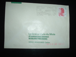 LETTRE TP LIBERTE DE GANDON 2,20 CARNET BORD NUMEROTE 77500 OBL.MEC.22-2-1986 LAGNIEU (01 AIN) - 1982-1990 Libertà Di Gandon