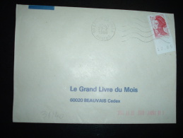 LETTRE TP LIBERTE DE GANDON 2,20 BORD DATE 12.85 OBL.MEC.27-2-1986 CERISY LA SALLE (50 MANCHE - 1982-1990 Liberté De Gandon