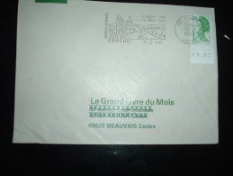 LETTRE TP LIBERTE DE GANDON 1,80 BORD DATE 08.85 OBL.MEC.19-2-1986 EBREUIL (03 ALLIER) - 1982-1990 Libertà Di Gandon