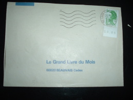 LETTRE TP LIBERTE DE GANDON 1,80 BORD DATE 10.85 OBL.MEC.25-1-1986 LAON CENTRALISATEUR (02 AISNE) - 1982-1990 Liberté De Gandon
