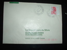 LETTRE TP LIBERTE DE GANDON 2,20 CARNET BORD NUMEROTE 08300 OBL.11-3-1986 COUFFE (44 LOIRE ATLANTIQUE) - 1982-1990 Liberty Of Gandon