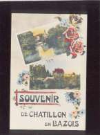 58 Souvenir De Chatillon En Bazois édit. Gautheron 2 Vues Chateau  & L'aron Vers Le Moulin - Chatillon En Bazois