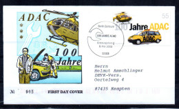 ALLEMAGNE    FDC   2003 Helicoptere Auto Adac - Hélicoptères