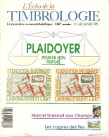 L' Echo De La Timbrologie   -    N°  1638   -    Janvier   1992 - Francés (desde 1941)