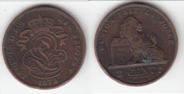 **** BELGIQUE - BELGIUM - BELGIE - 2 CENTIMES 1873 LEOPOLD II ROI DES BELGES **** EN ACHAT IMMEDIAT - 2 Cent