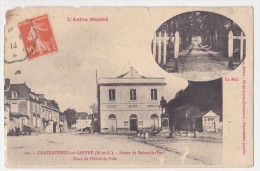 Place De L'Hôtel De Ville - état Moyen - Chateauneuf Sur Sarthe