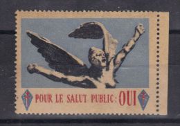 FRANCE - Vignette  ** Pour Le Salut Public - Général De Gaulle - Liberation