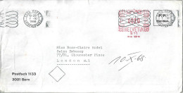 Ausland Brief   "Postfach Bern" - London            1968 - Postage Meters