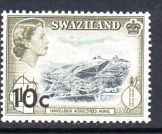 Swaziland 1961 10c On 1/- Surcharge, MNH - Swaziland (...-1967)