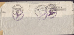 Denmark Luftpost Par Avion Label THE TEXAS COMPANY, 1940 Cover Brief Oberkommando Der Wehrmacht STATION M Censor Label ! - Airmail