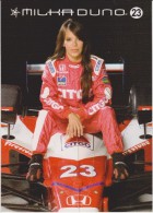 Large Card MILKA DUNO IndyCar Racing Woman Motorsport Driver - IndyCar