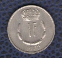 Luxembourg 1972 Pièce De Monnaie Coin 1 Franc Grand Duc Jean - Luxembourg
